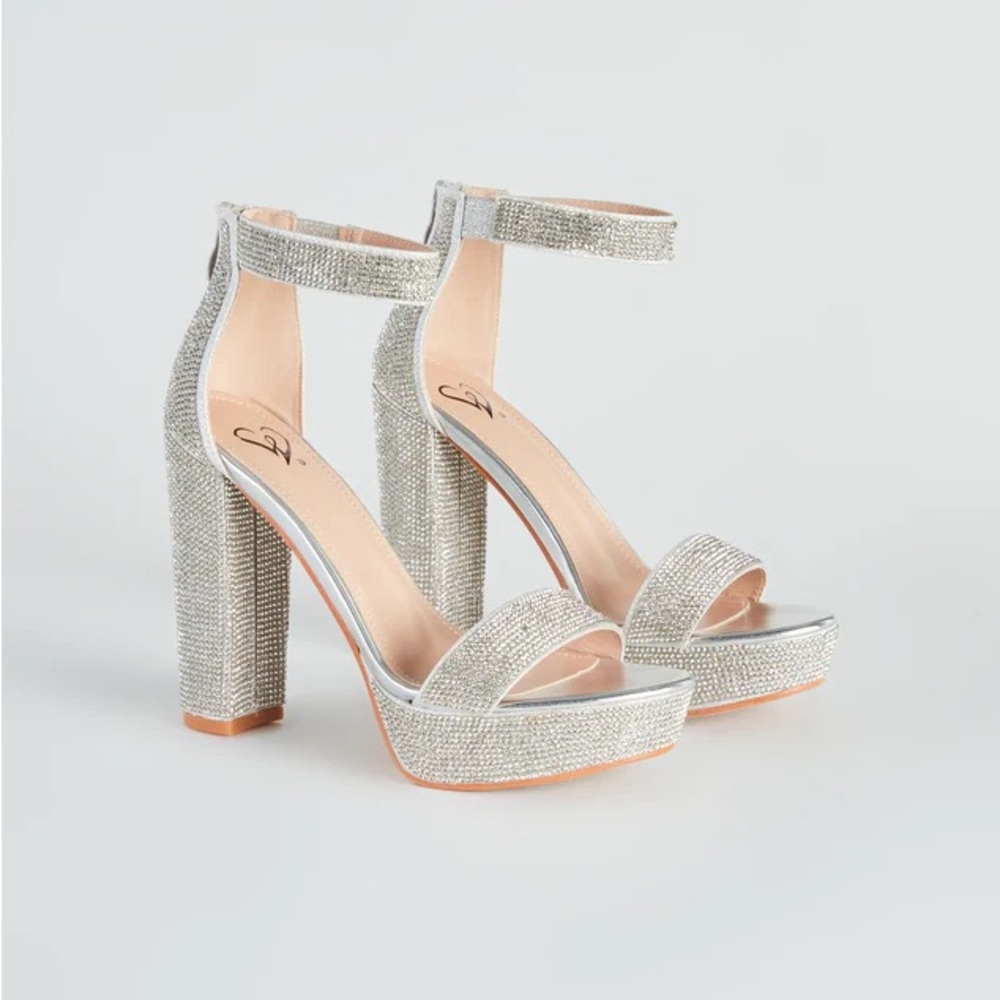 windsor platform sparkly heels